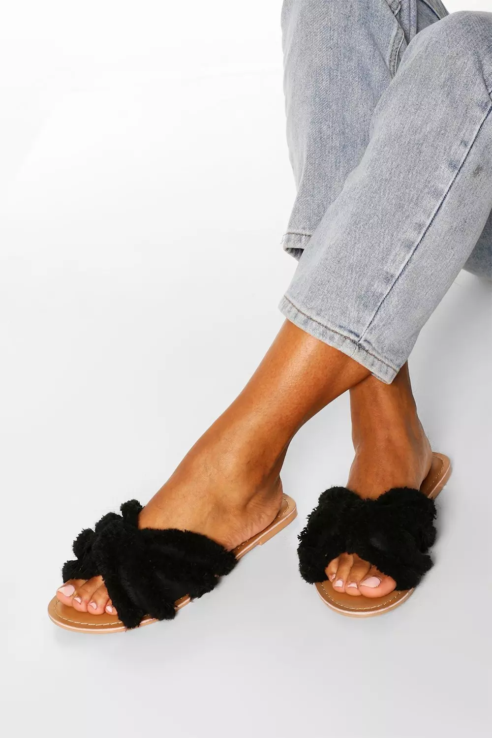 Black Canvas Tassel Detail Sliders alternative image