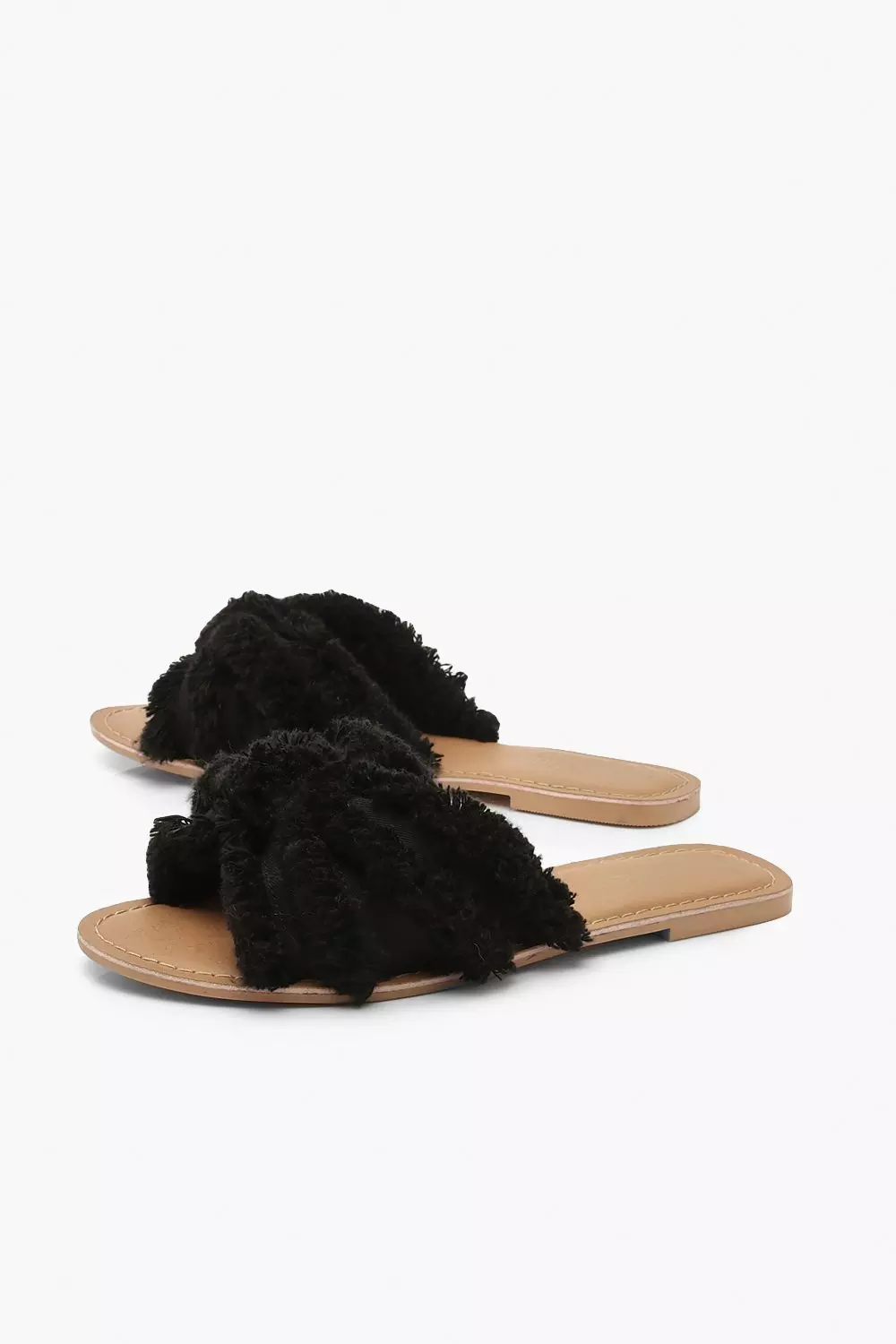 Black Canvas Tassel Detail Sliders alternative image