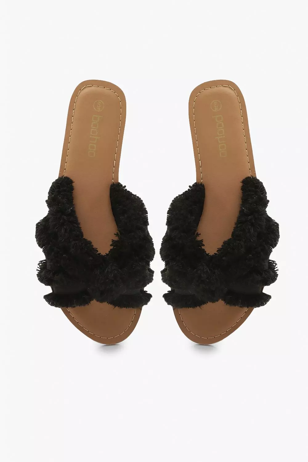 Black Canvas Tassel Detail Sliders alternative image