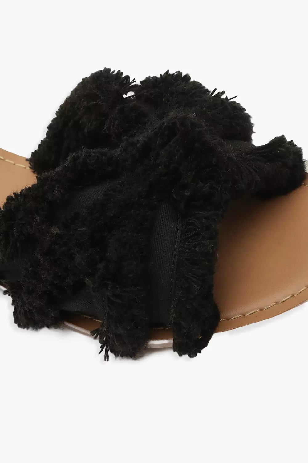 Black Canvas Tassel Detail Sliders alternative image