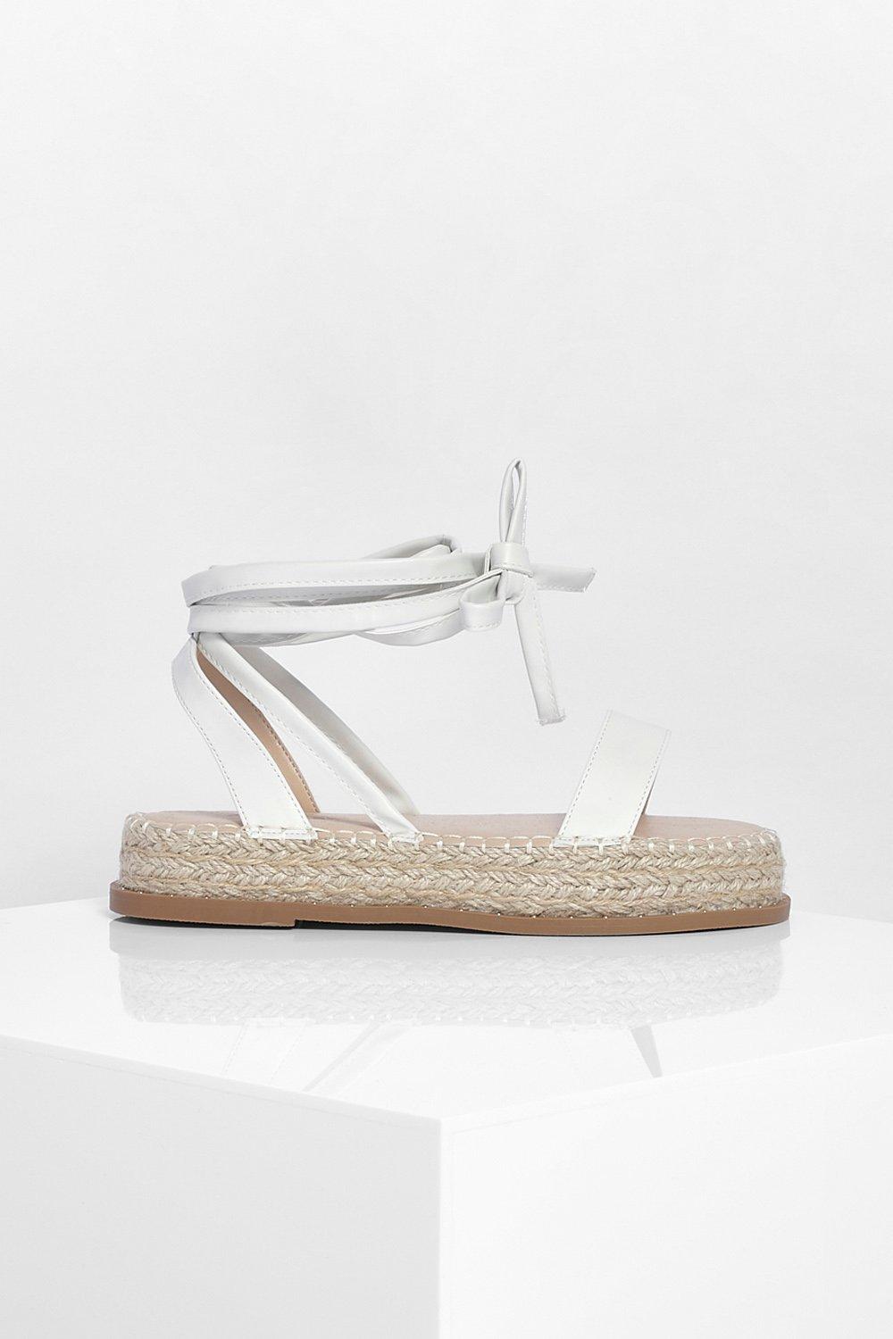 Wrap strap hot sale espadrille flatforms