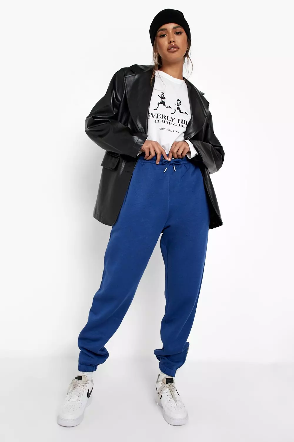 Navy Basic Regular Fit Joggers alternative image