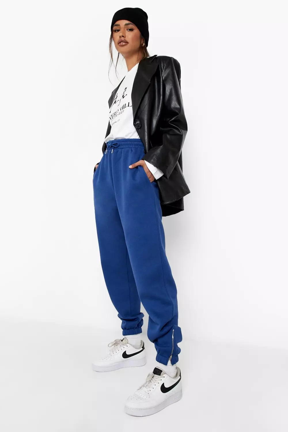 Navy Basic Regular Fit Joggers alternative image