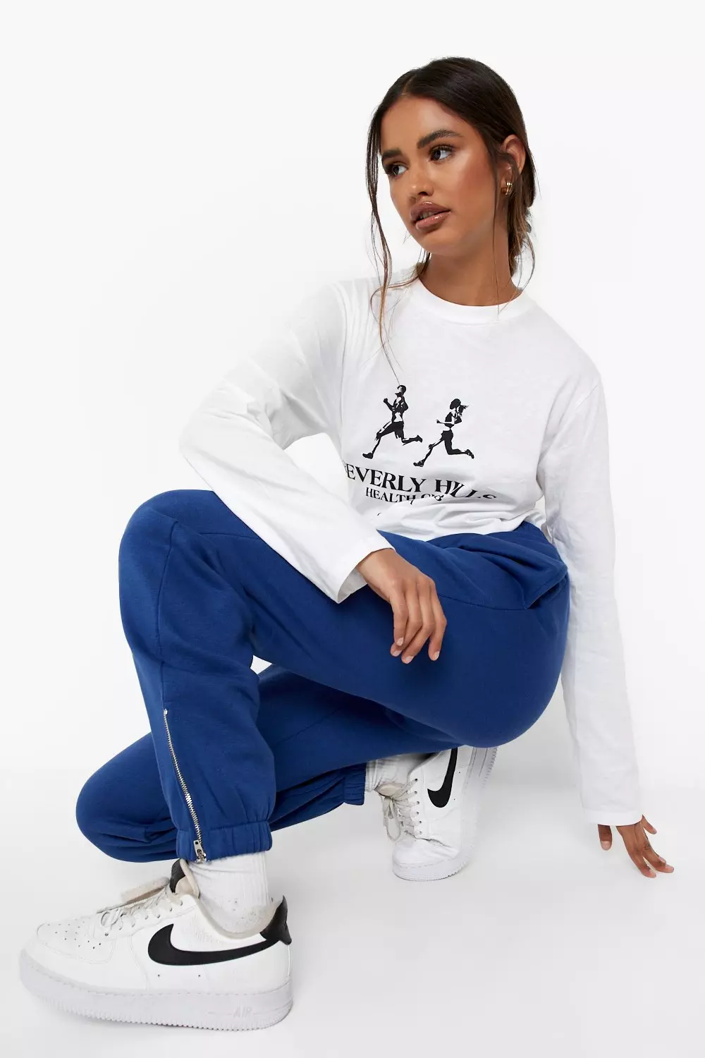 Navy Basic Regular Fit Joggers alternative image