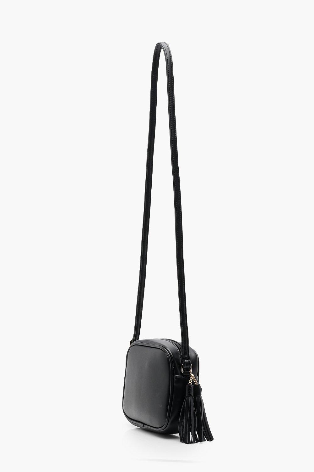 PU Zip Around Crossbody Bag With Tassel boohoo IE