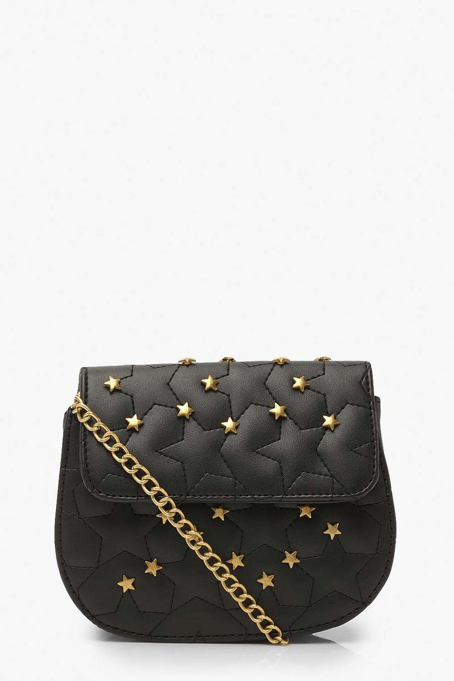 Quilted Star Studded Cross Body Bag image number 1