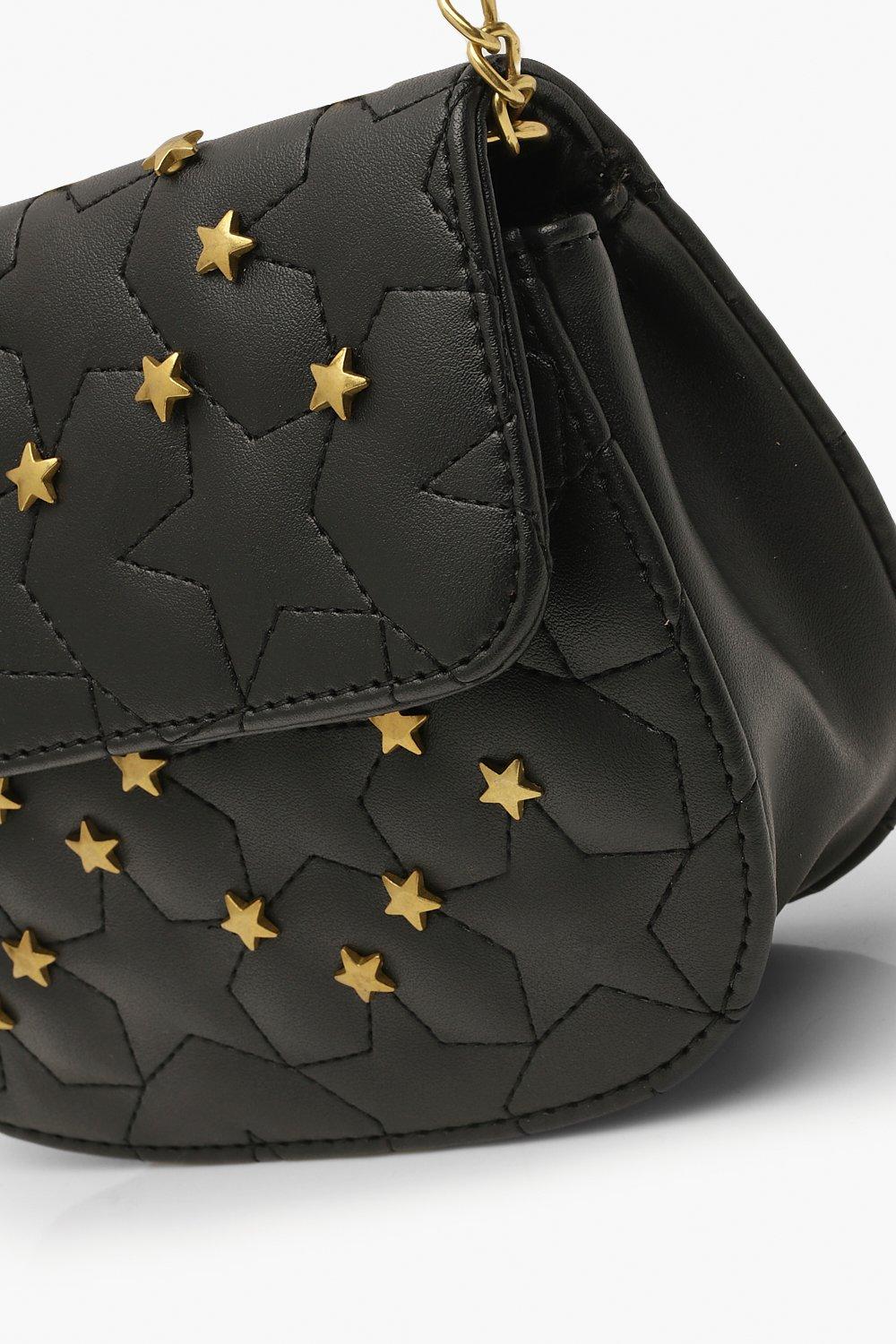 Quilted Star Studded Cross Body Bag