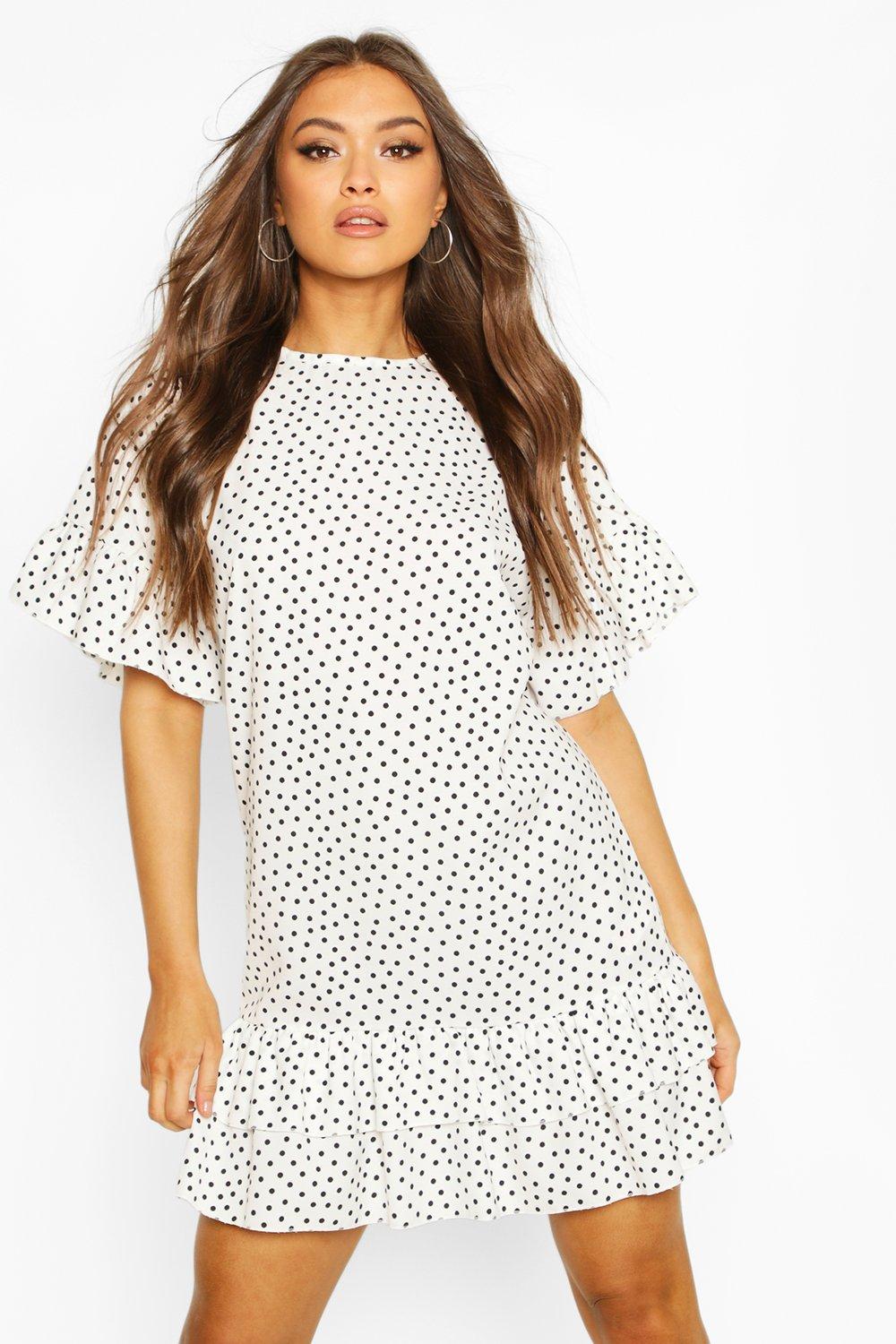 Polka dot shift dress best sale