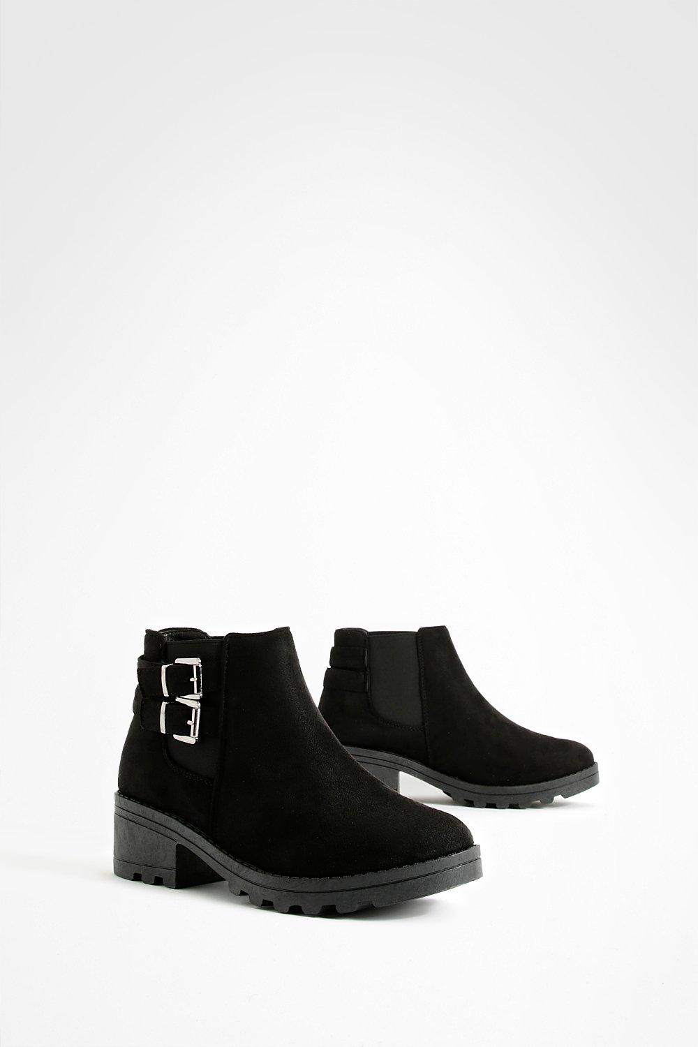 Black buckle cheap chelsea boots