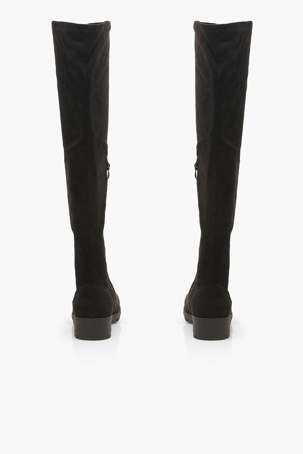 cleated knee high boots