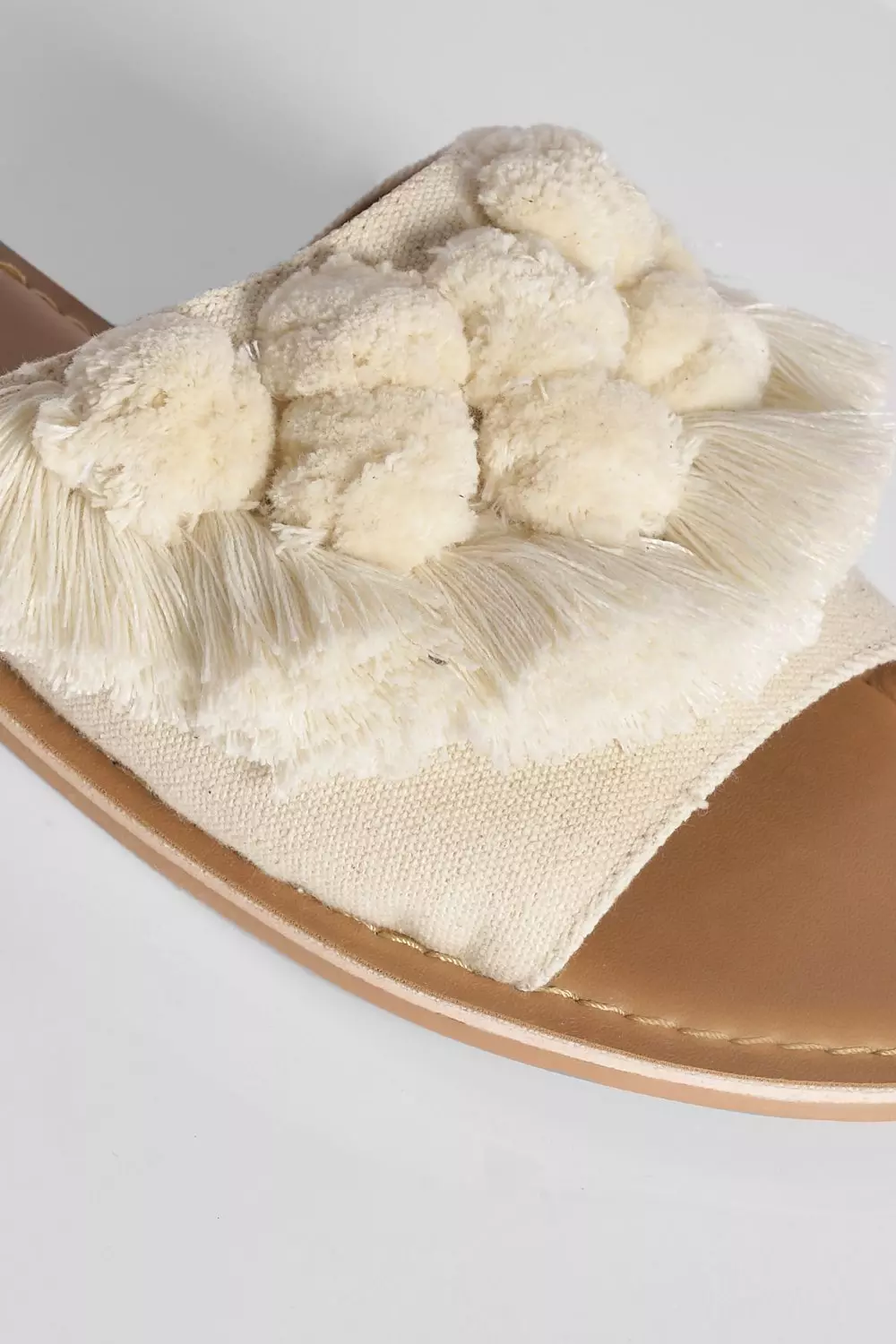 Pom pom frill sandals new arrivals