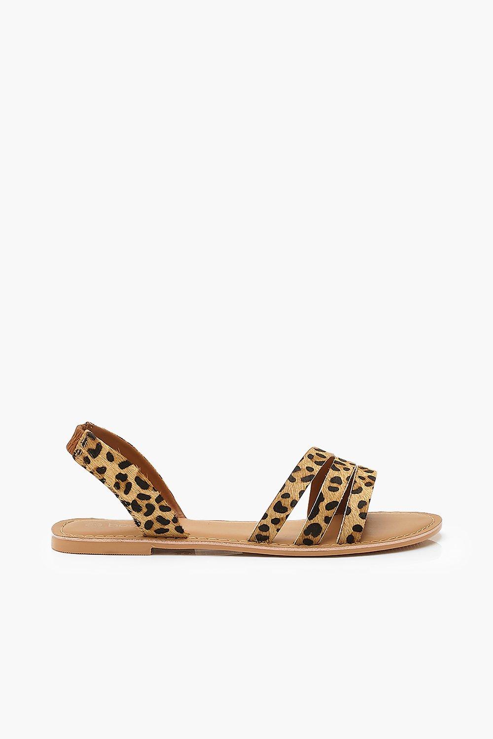 wide width leopard sandals