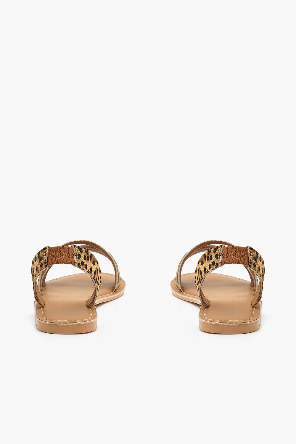 wide width leopard sandals