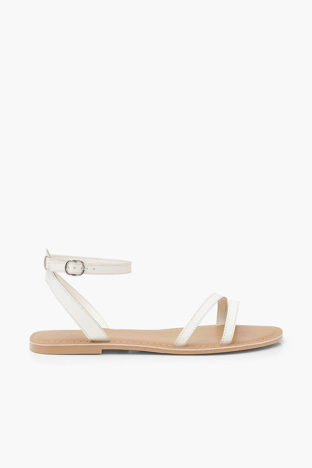 Wide Fit Leather 2 Part Sandals