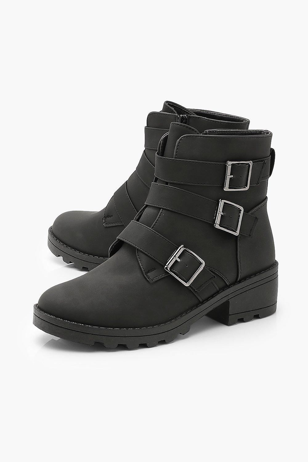 wide fit buckle boots