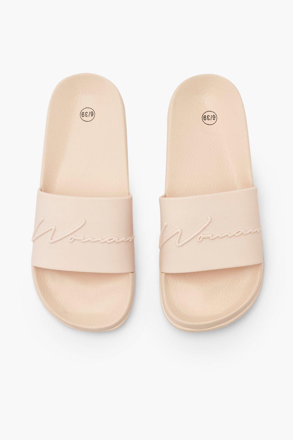 Womens discount nude sliders