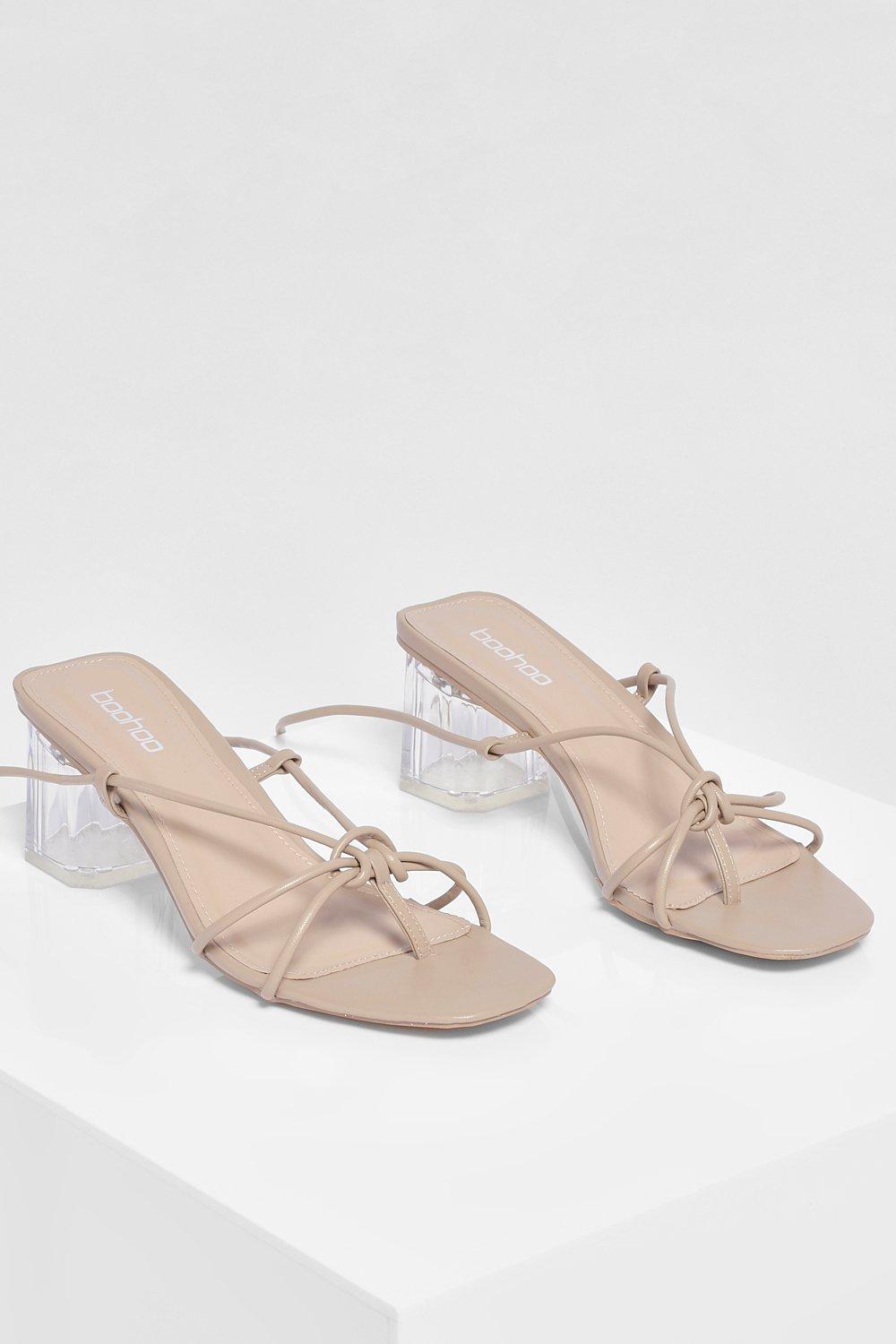 boohoo low heel sandals