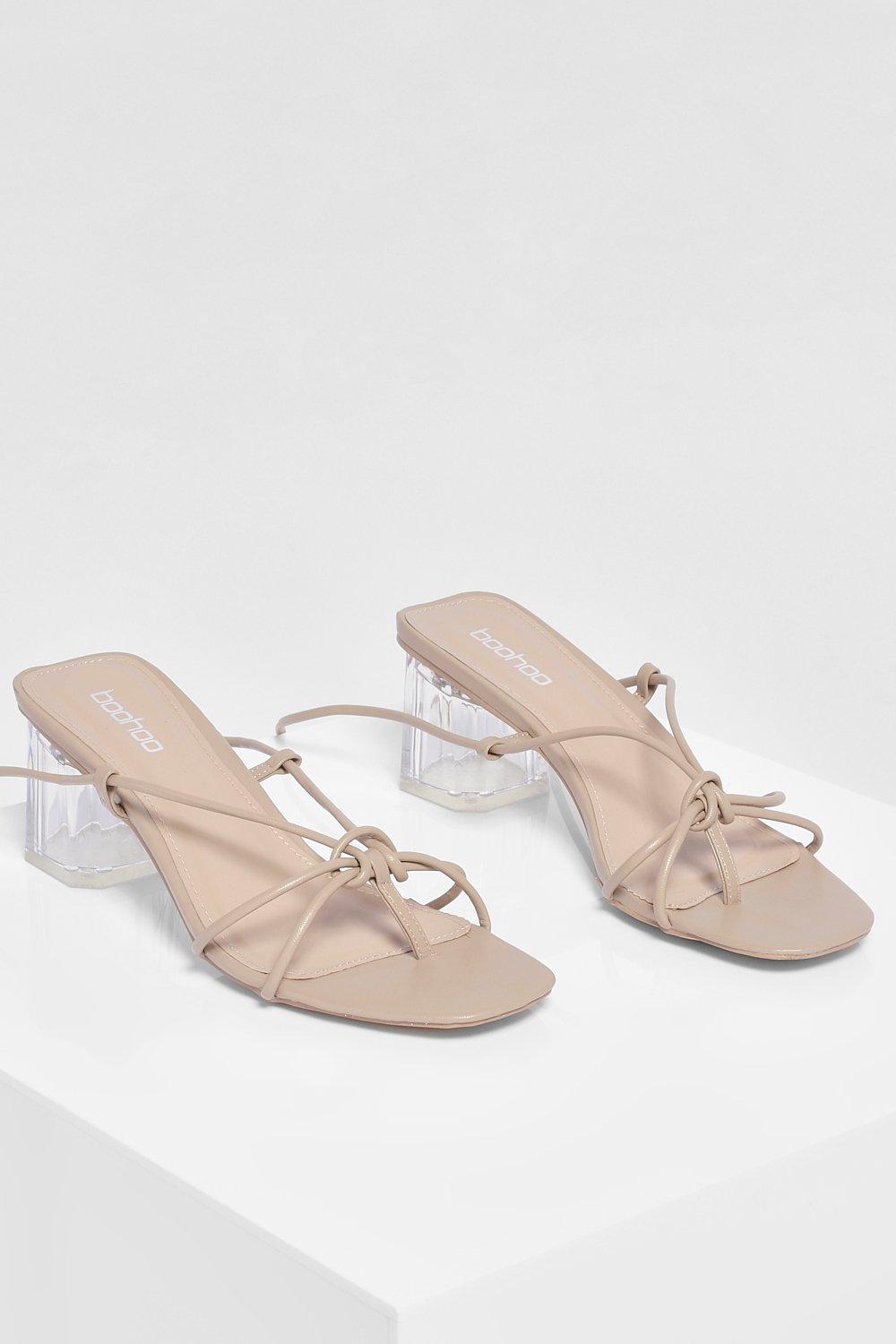 boohoo clear sandals