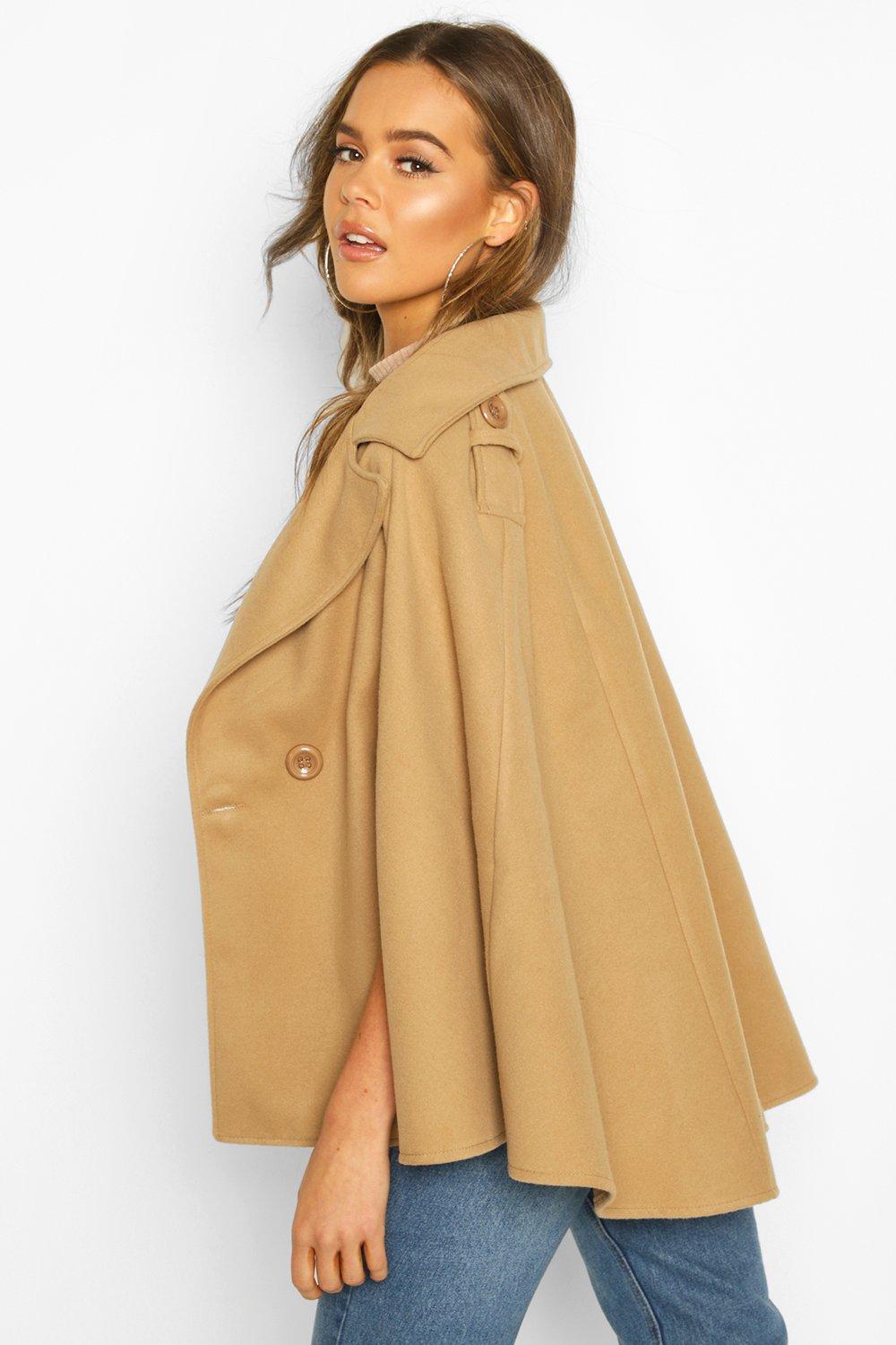 Double breasted clearance cape jacket