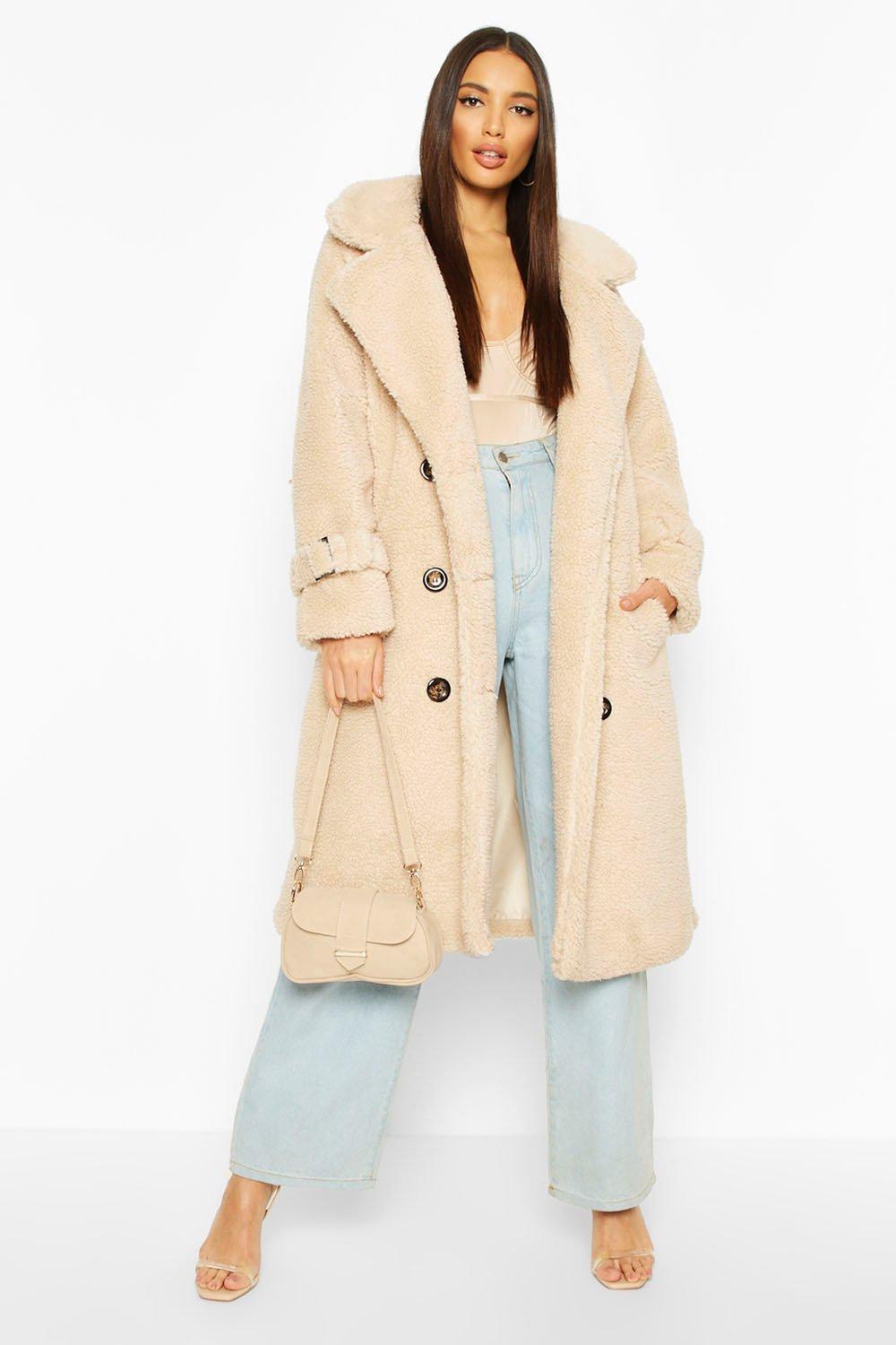 Teddy Faux Fur Trench Coat