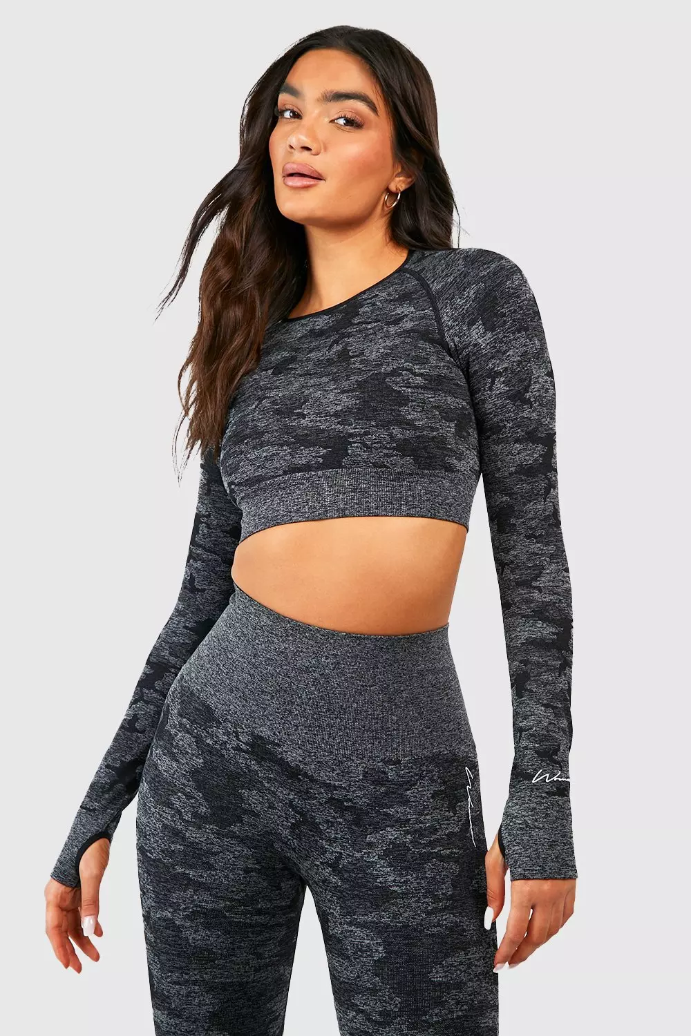 Long sleeve gym crop online