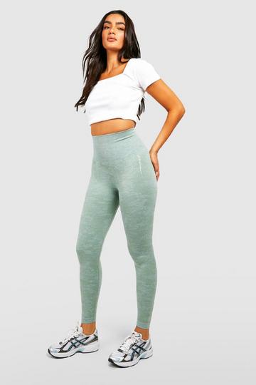 Fit Camo Contouring Seamless Sculpt Gym Leggings khaki