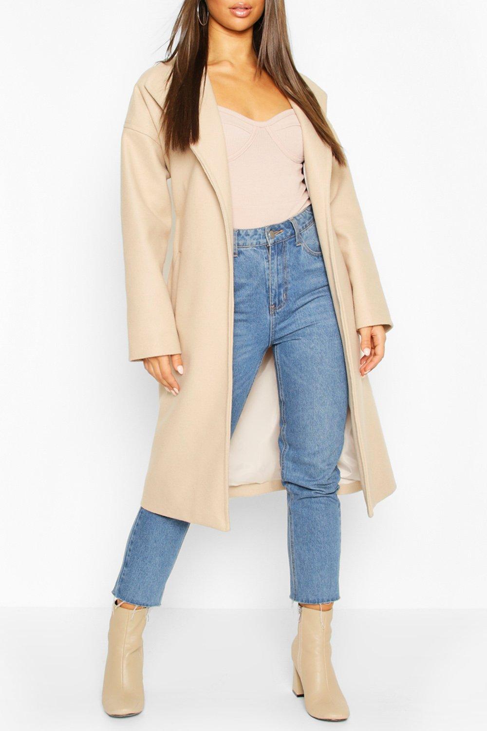 boohoo wrap coat