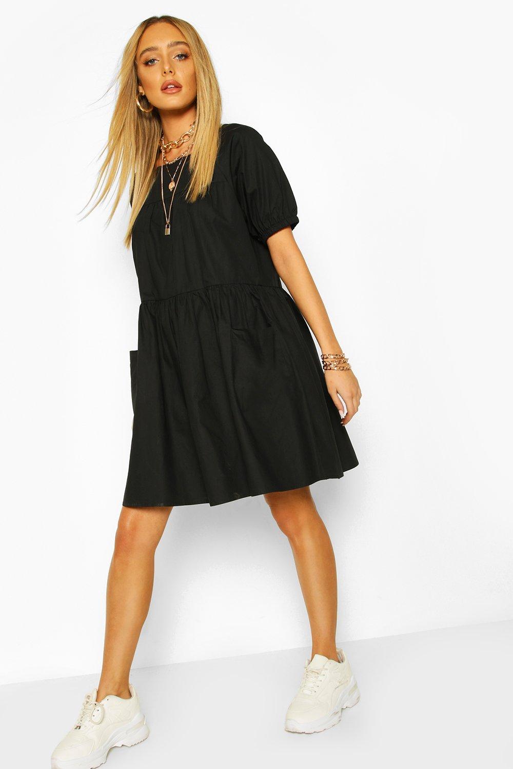 poplin smock dress