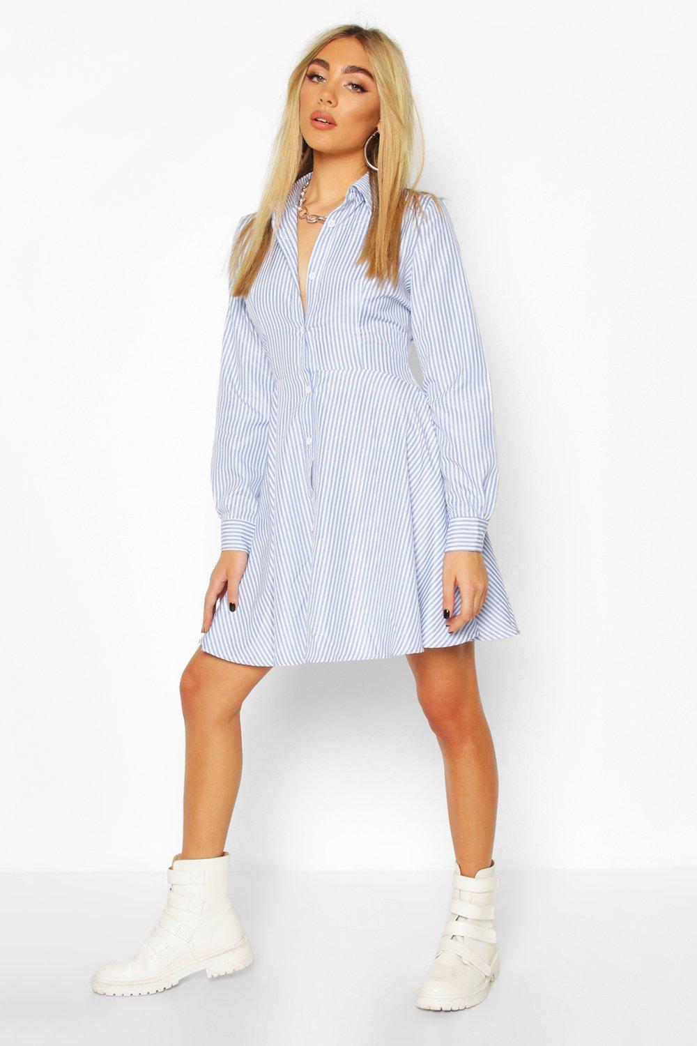 boohoo white shirt dress