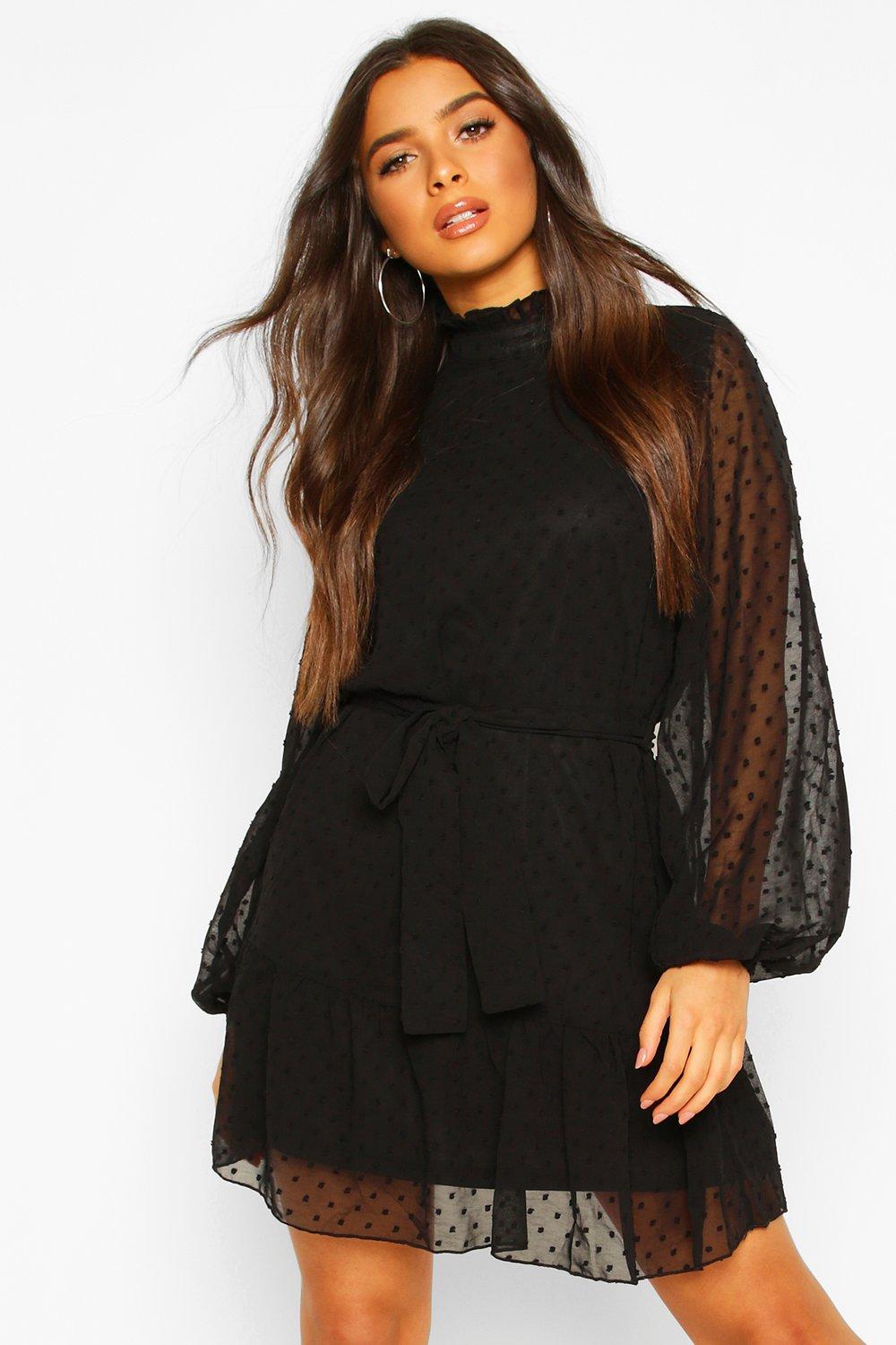 boohoo chiffon dress