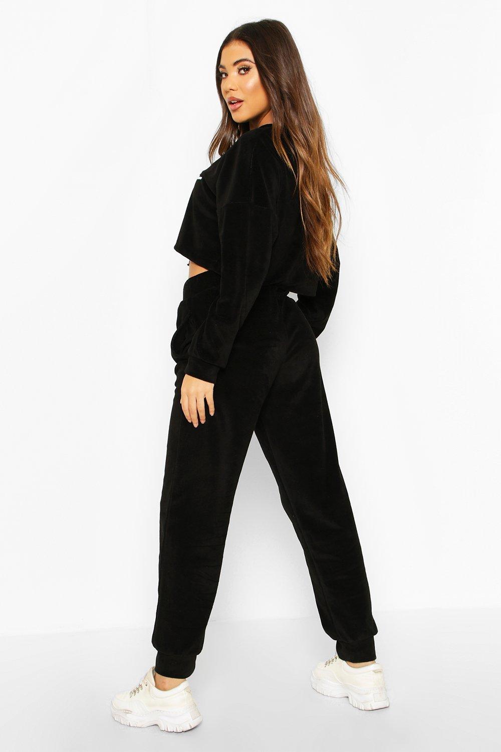 boohoo velvet tracksuit