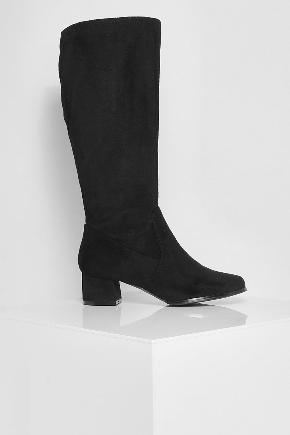 Wider Calf Wide Width Knee High Boots boohoo CA
