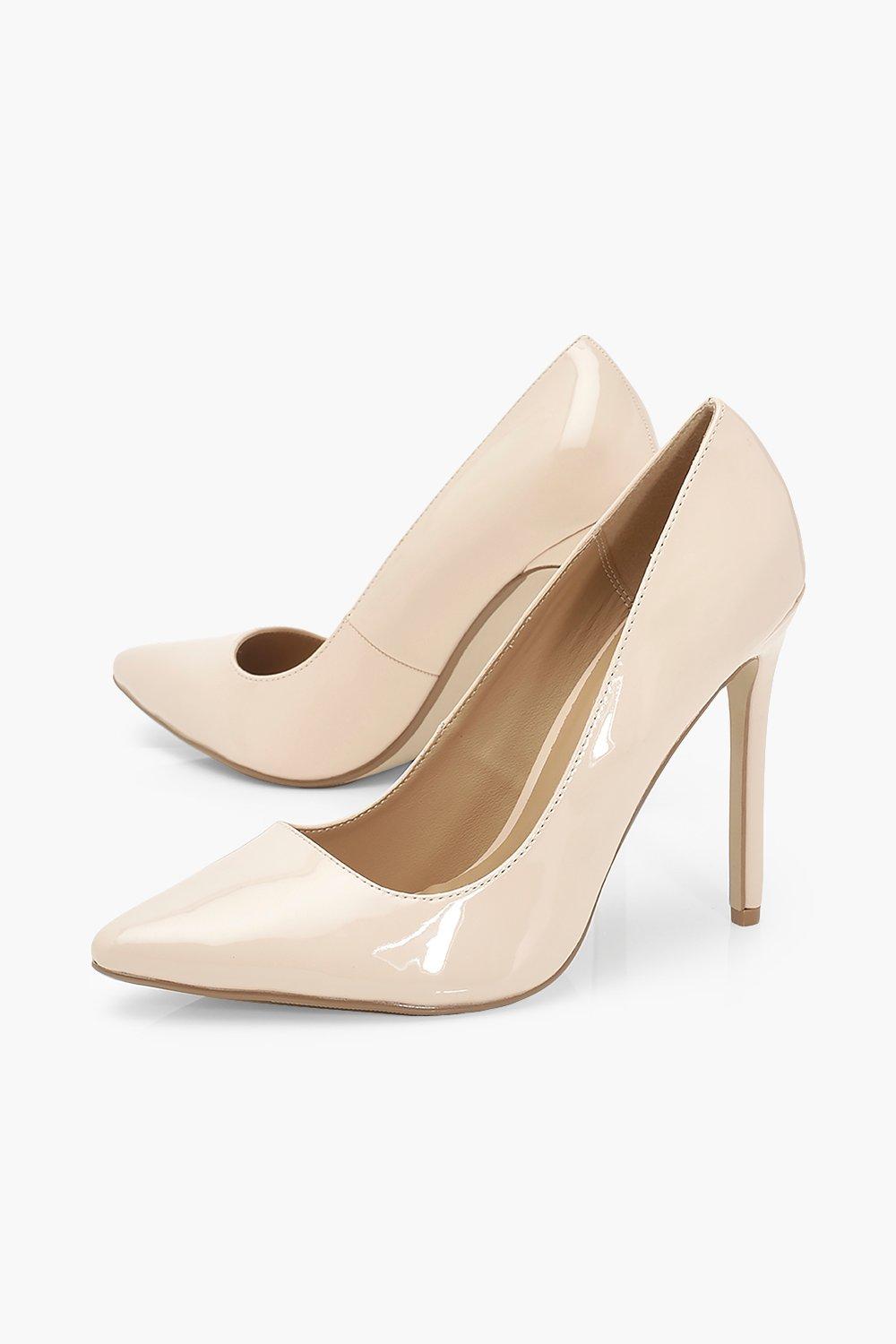 nude pointed court shoes