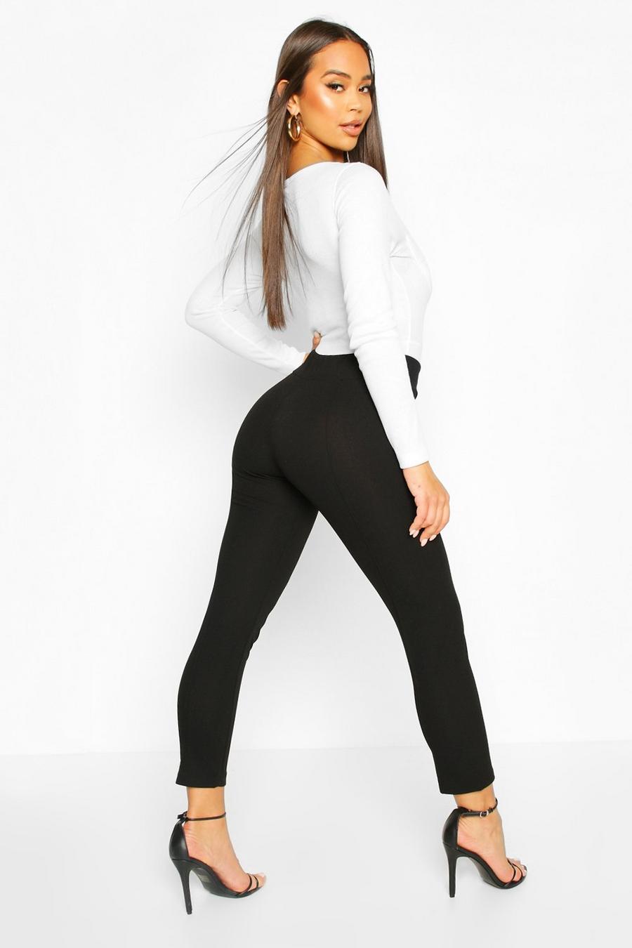 Black Skinny Stretch Tailored Pants image number 1
