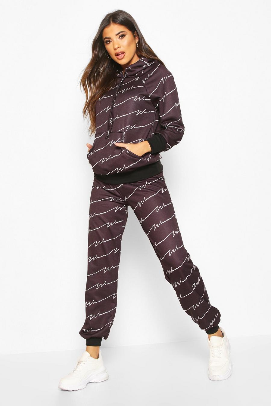 Woman Signature All Over Print Oversize Tracksuit image number 1