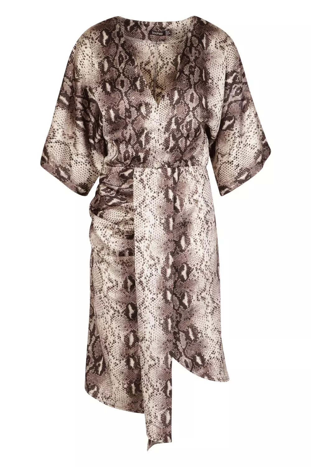 Snake print kimono store dress