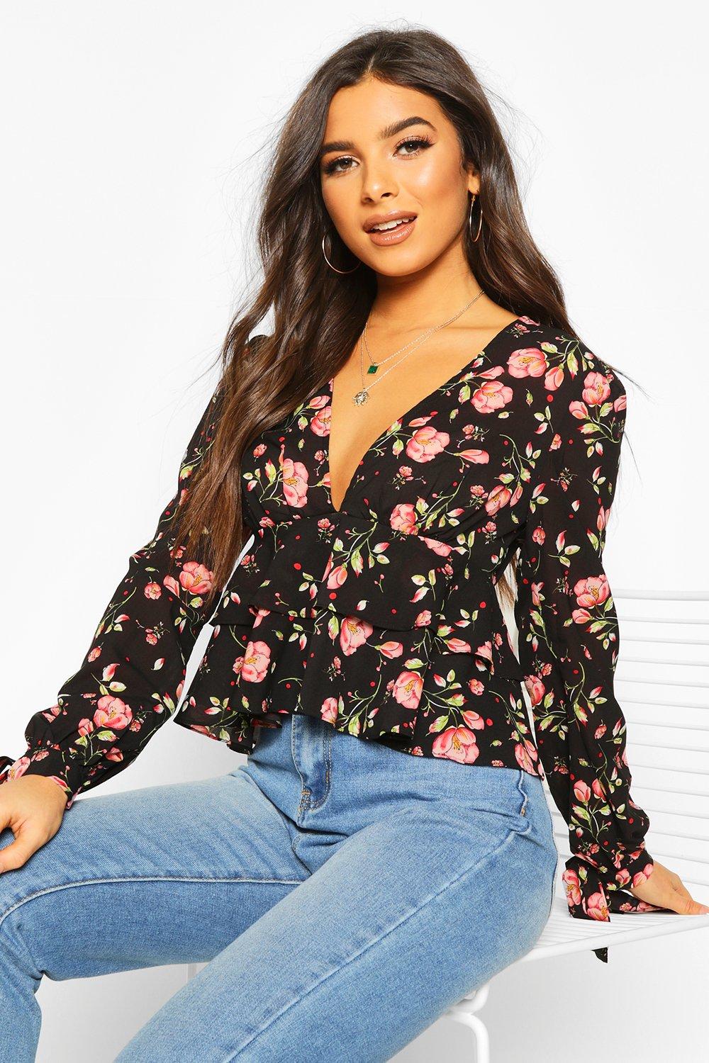 flower peplum top