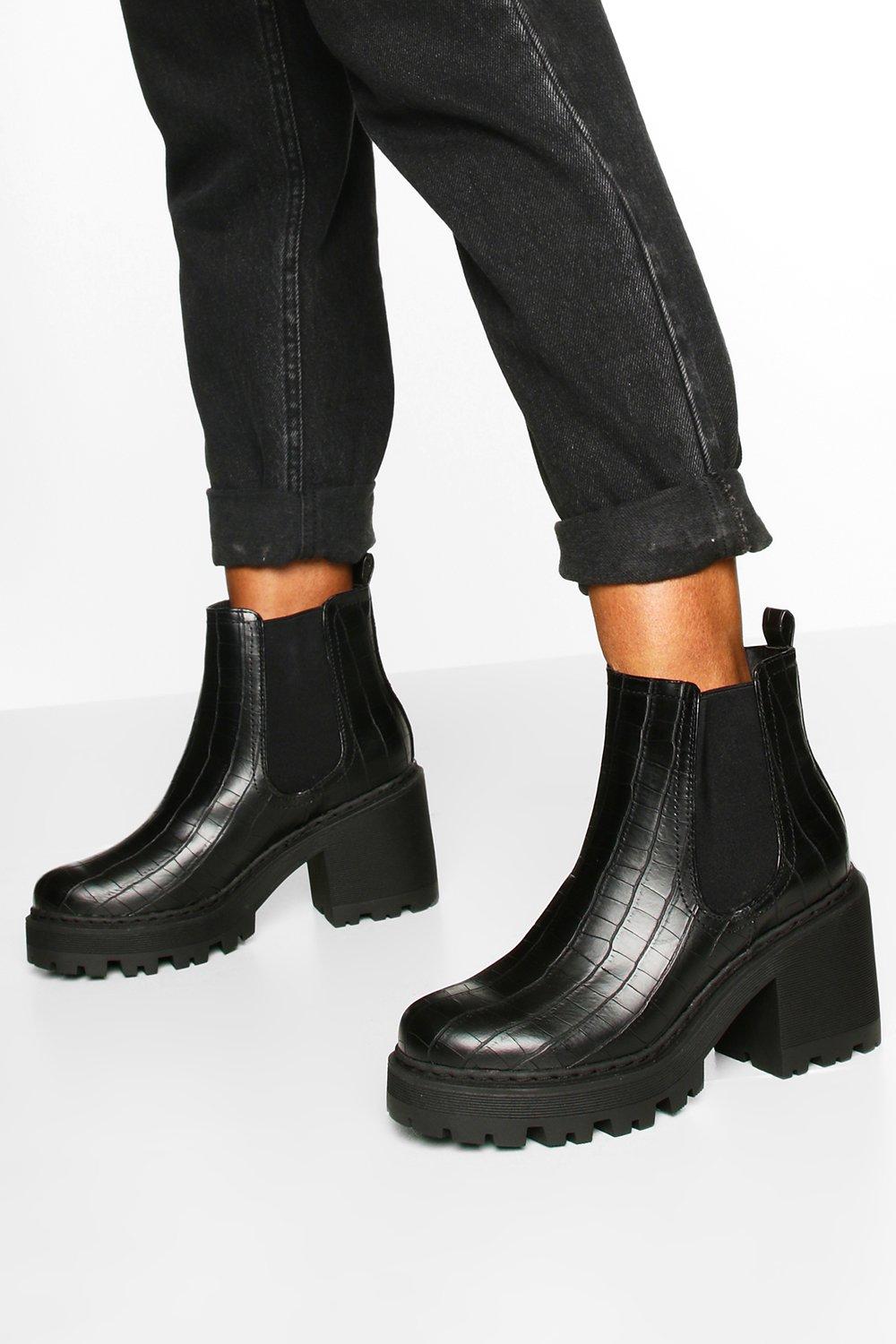 wide fit chunky boots