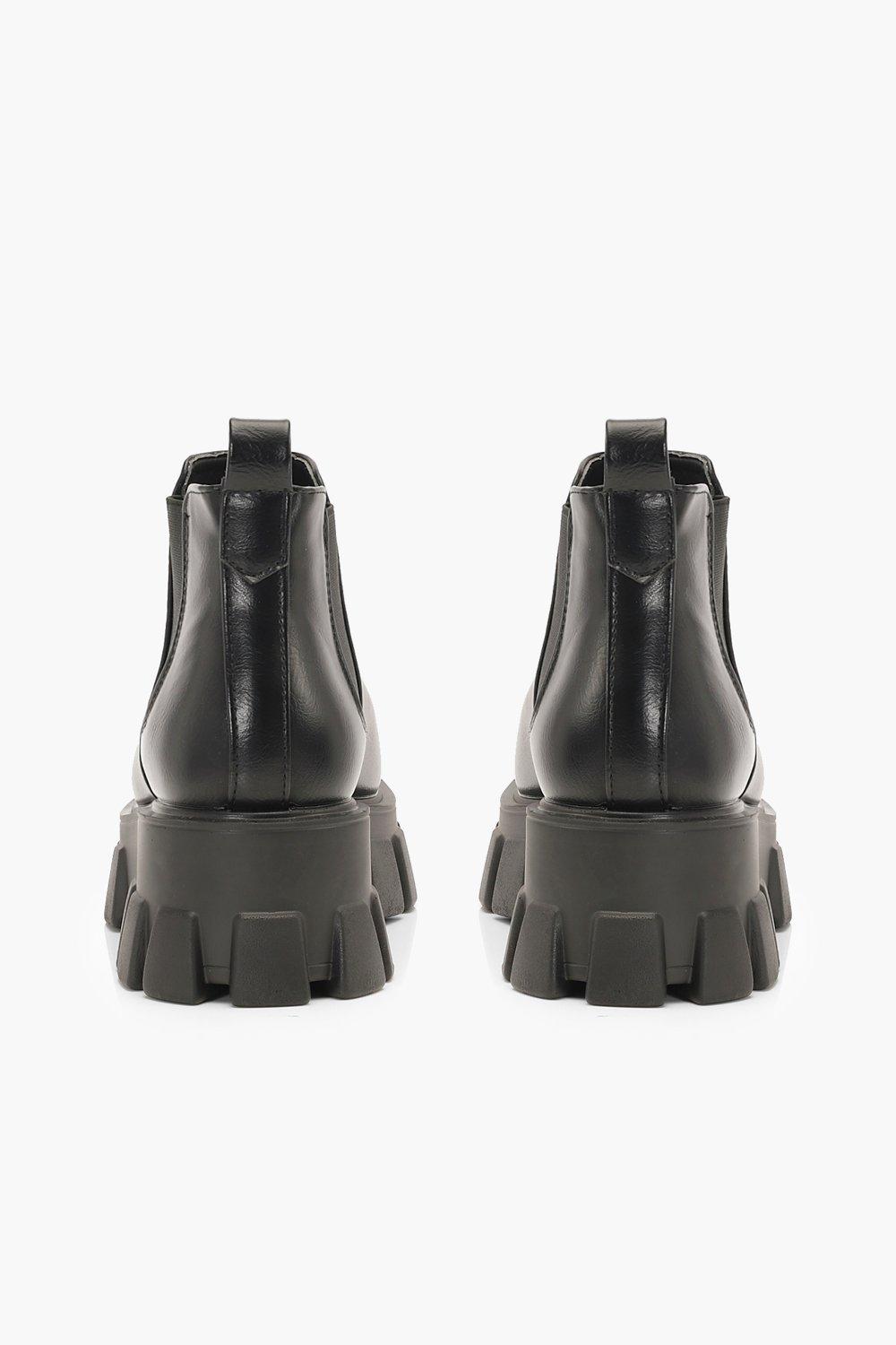 chunky cleated chelsea boots
