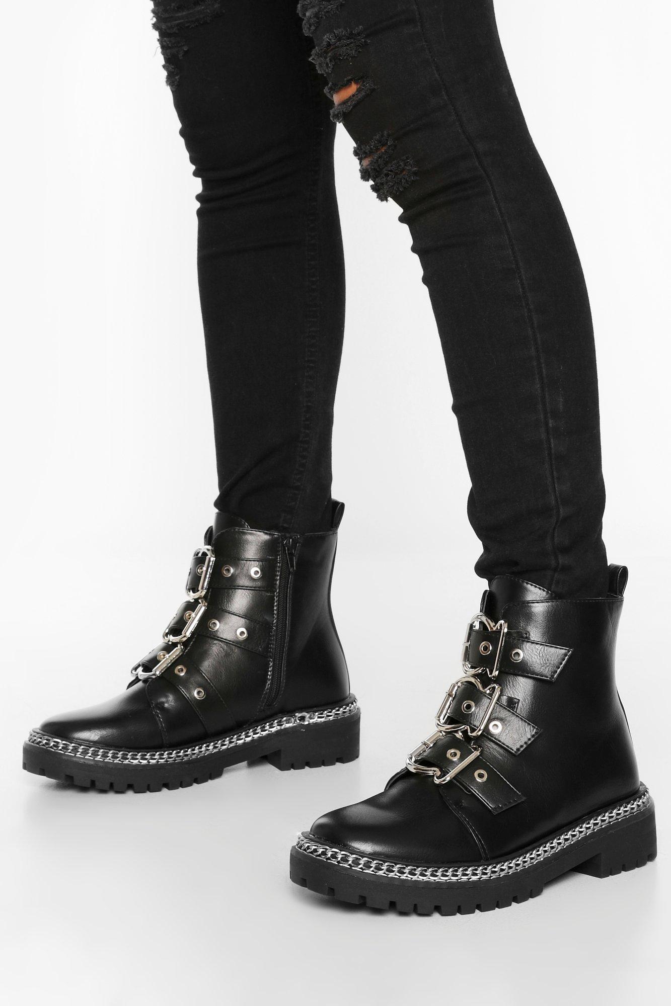 wide biker boots