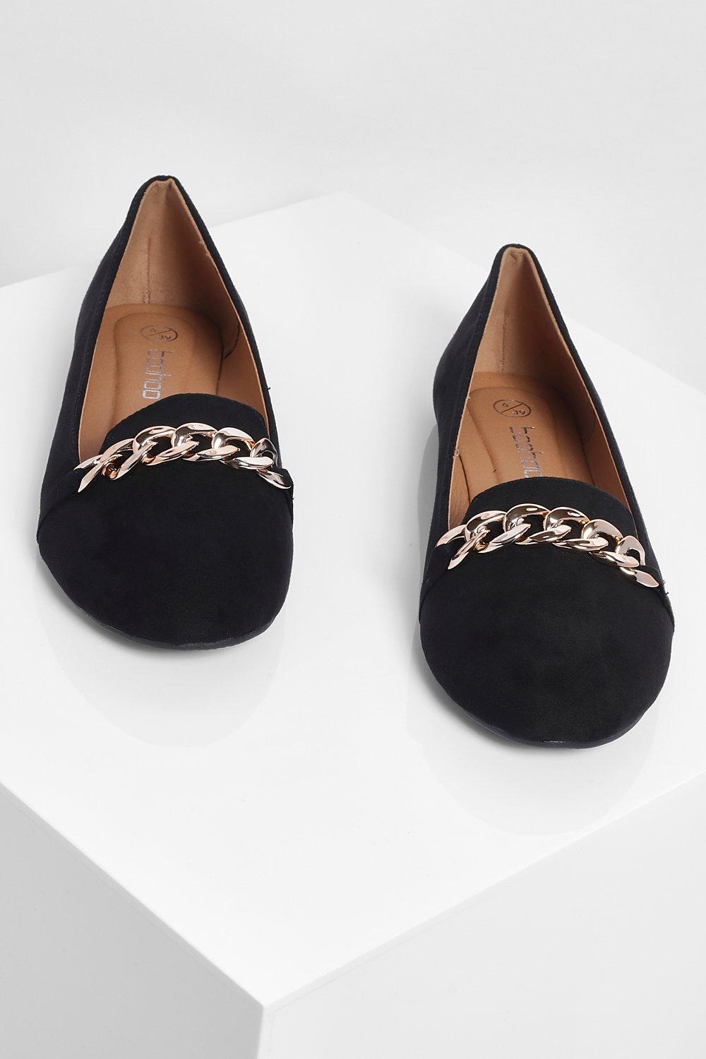 Wide Width Chain Slipper Ballet Flats boohoo CA