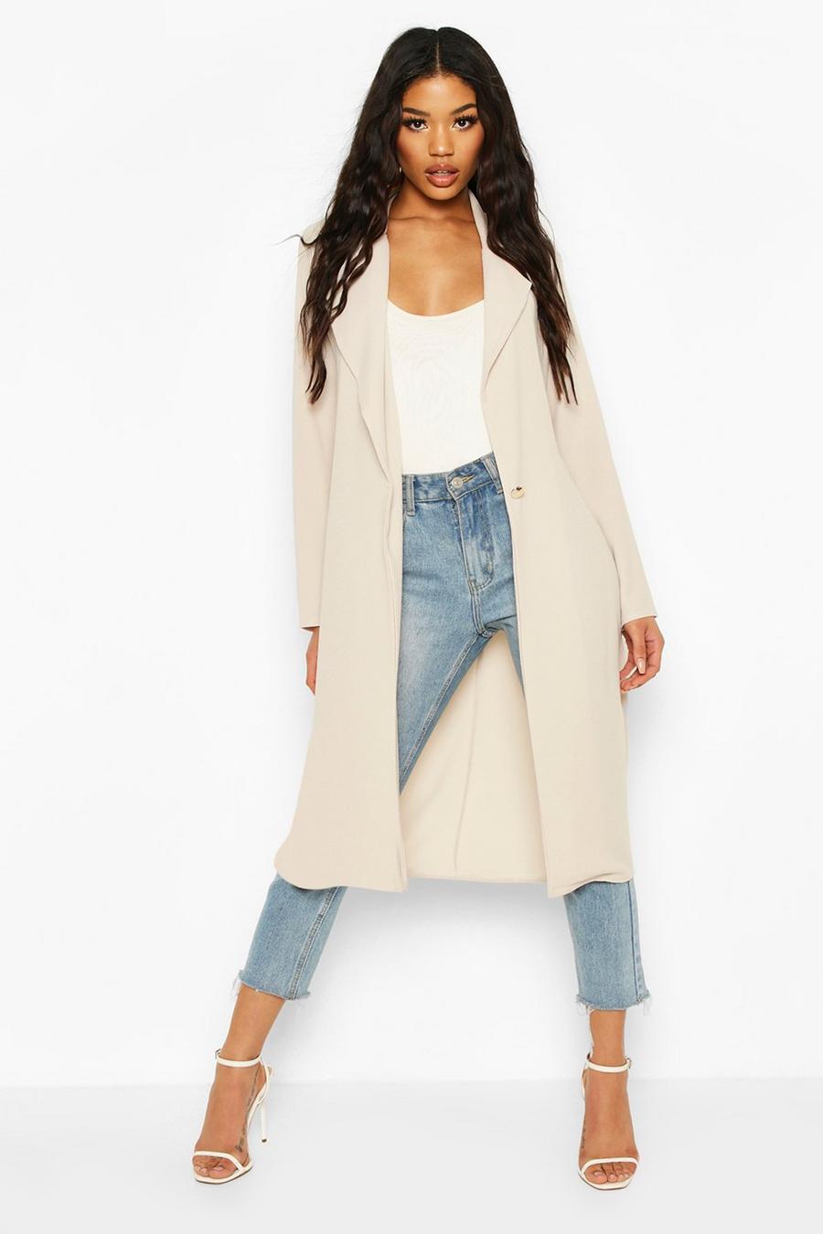 Button Tailored Longline Duster Coat image number 1