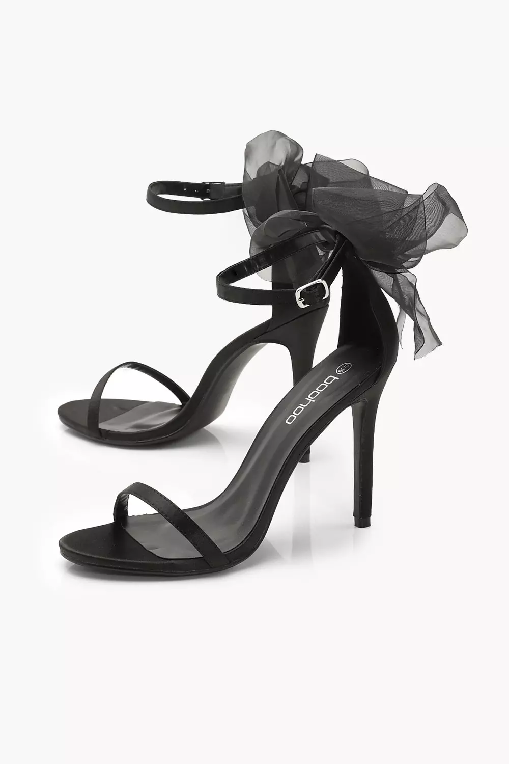 Black Bow Back Two Part Heels alternative image