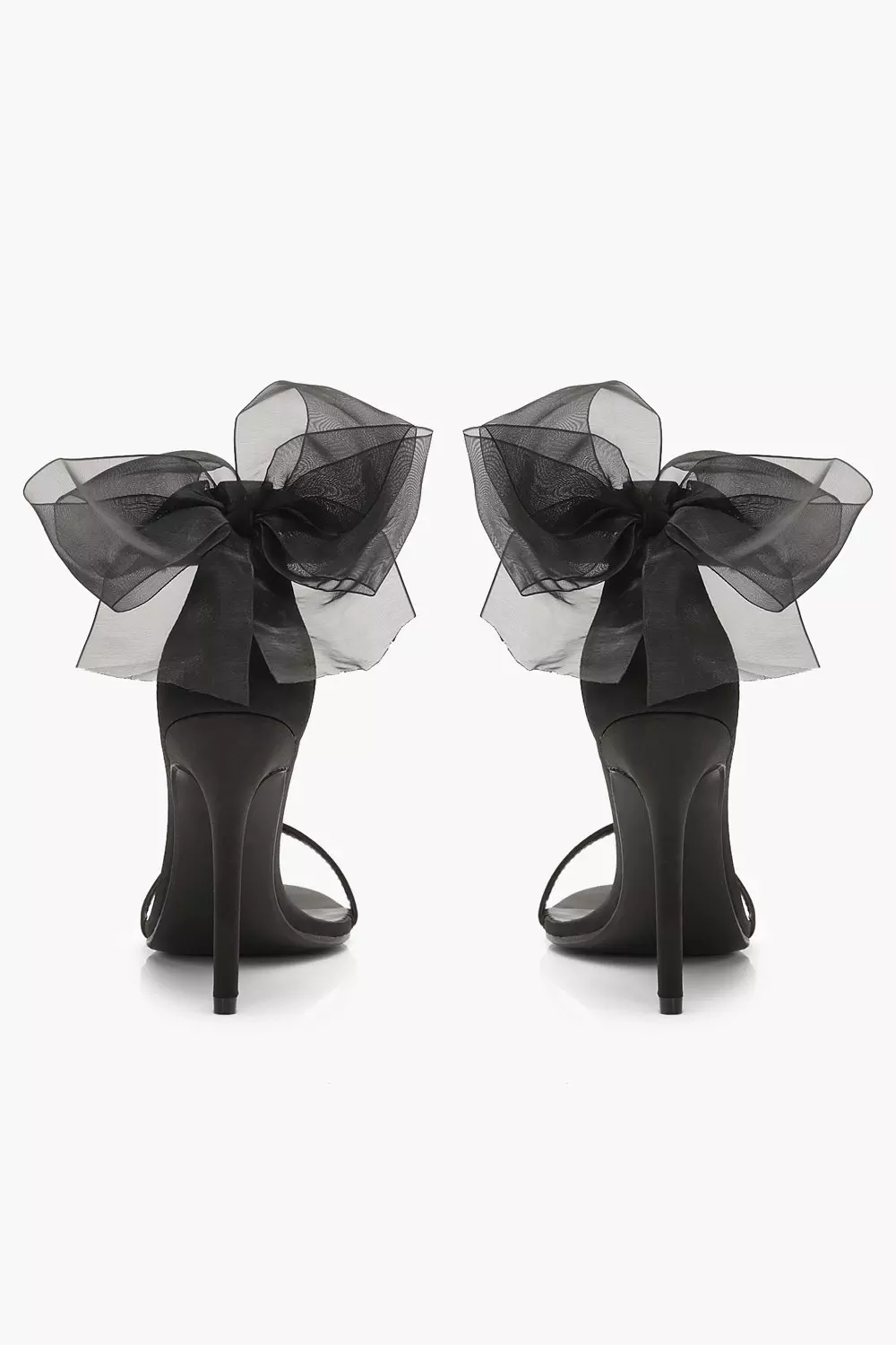 Black Bow Back Two Part Heels alternative image