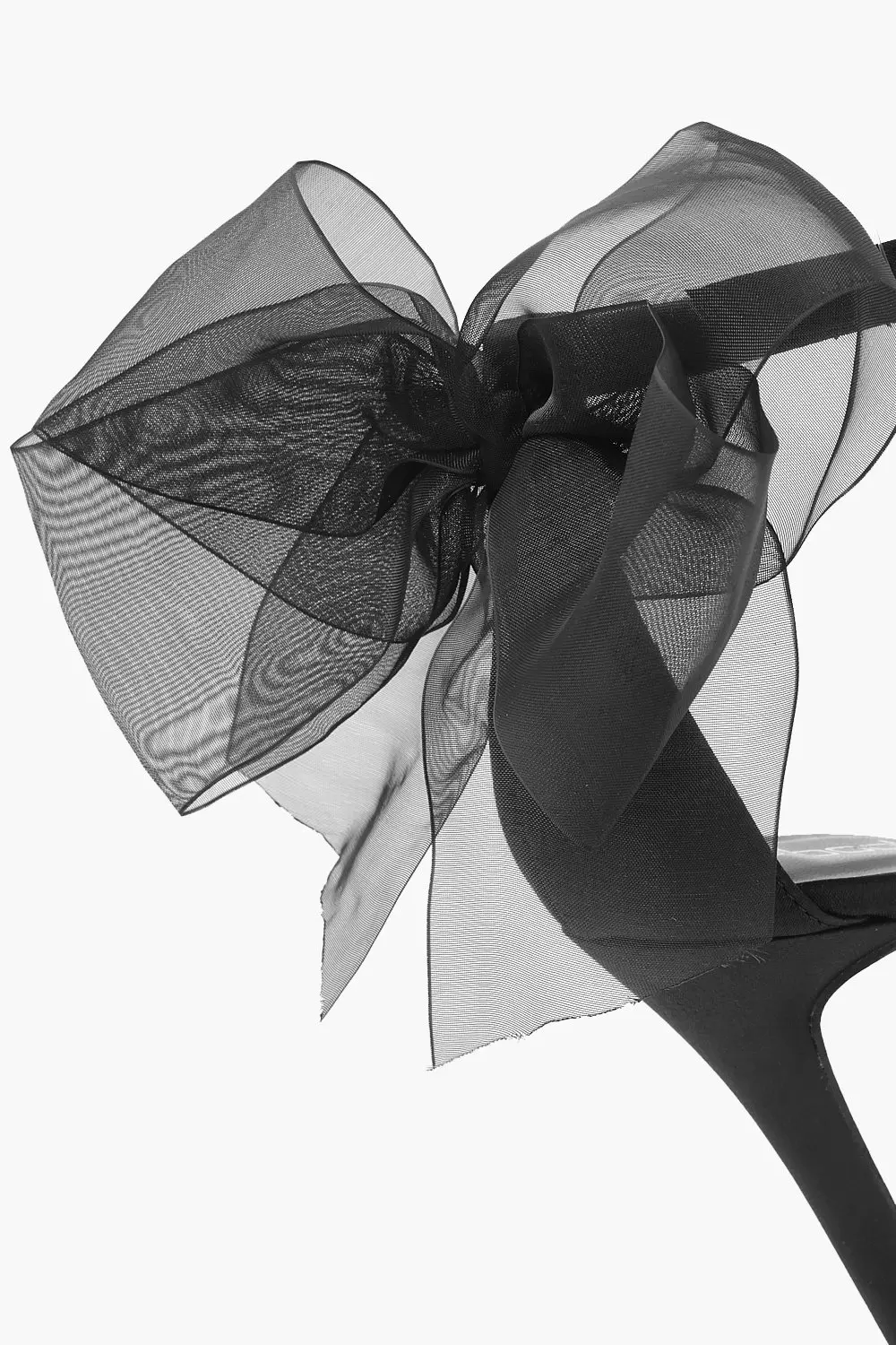 Black Bow Back Two Part Heels alternative image