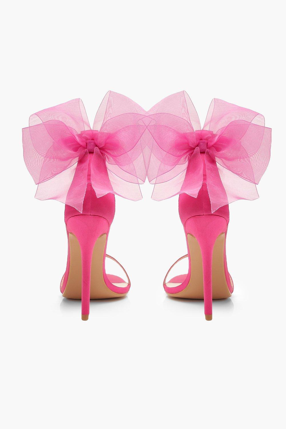 Pink bow deals heels