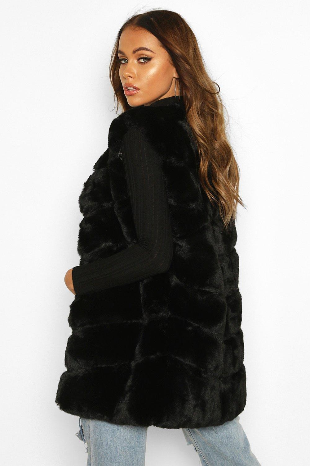 Longline Faux Fur Gilet | boohoo Danmark