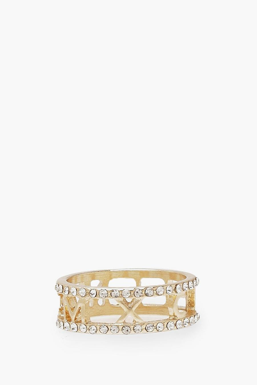 Gold Roman Numeral Ring image number 1