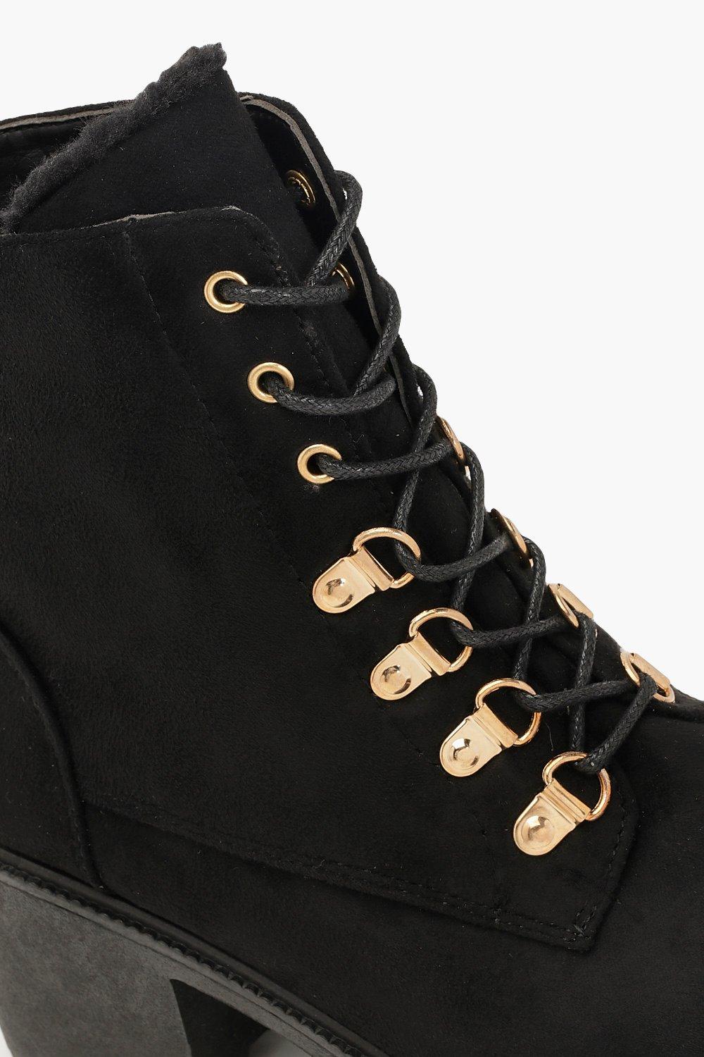 high heel hiking boots
