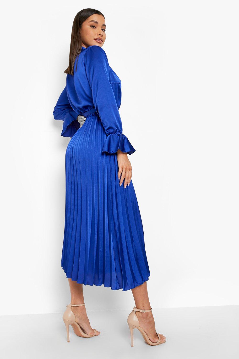 Boohoo cobalt best sale blue dress